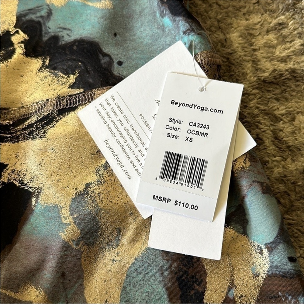 NWT Beyond Yoga Marble Powershine High Waisted Midi Leggings - Picture 6 of 7